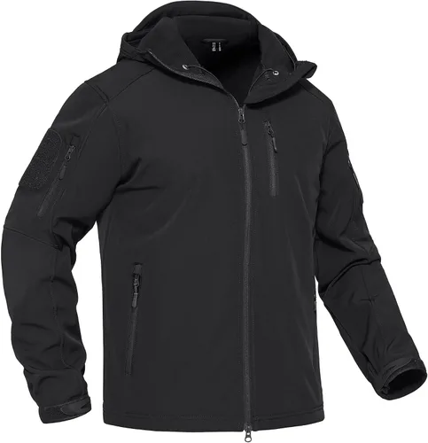 Vista 2 de TACVASEN Chaqueta táctica para hombre con capucha, resistente al agua, para operaciones especiales, militar, softshell