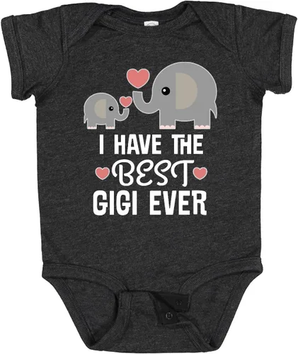 Vista 25 de inktastic Best Gigi Grandma Ever Grandchild Baby Bodysuit 0040 Negro