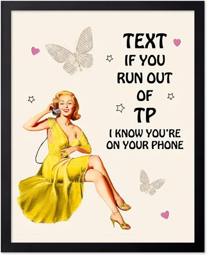 Vista 98 de Poster Master Pin Up Girl Poster - Better Late Than Ugly Print - Butterfly Art - Modern Art - Trendy Art - Gift for Men & Women - Funny Decor for