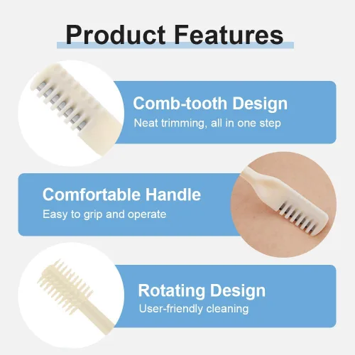 Vista 3 de Cortador de pelo nasal, 2025, nuevo cuchillo manual portátil de vello nasal, recortador de vello nasal para hombres y mujeres, herramienta de Beige