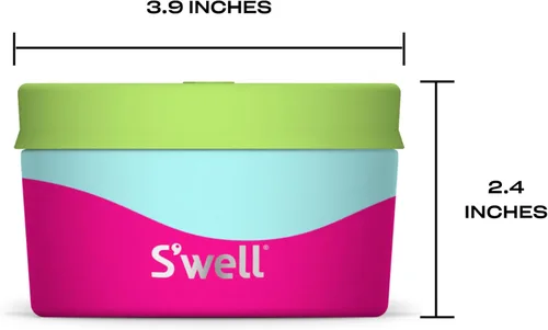 Vista 4 de S'well Recipiente de alimentos de acero inoxidable, 10 onzas, fruta del dragón, construcción duradera de una sola pared, sin BPA, apto