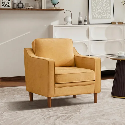 Vista 58 de Kingfun Sofá en Forma de L de 88", Sofá Seccional de Chenilla, Sofás Modernos de Mediados de Siglo con Marco de Madera Maciza para Sala de Estar