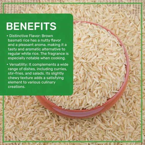 Vista 4 de Jiva - Arroz Basmati orgánico integral de 10 libras, calidad premium de la India