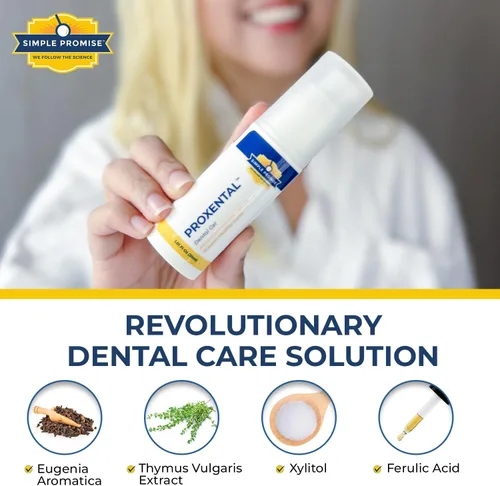 Vista 2 de Simple Promise - ProXental - Gel dental para la salud oral de las encías con xilitol y aloe vera - Cuidado de dientes y encías sensibles, aliento
