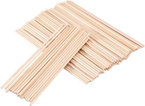 Vista 5 de Senkary Varillas de madera de 1/8 x 12 pulgadas sin terminar de madera natural para manualidades, palos de bambú para ramo de flores, 200 piezas