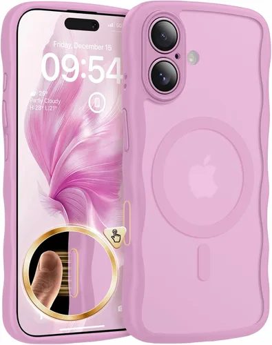 Vista 18 de TAURI Funda para iPhone 16 para mujeres y niñas, con control de cámara, [compatible con Masafe], funda Wave para iPhone 16 de 6.1 pulgadas