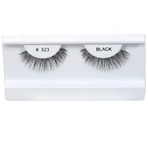 Vista 22 de 100 pares de pestañas postizas 100% cabello humano negro natural #412