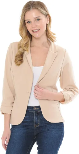 Vista 3 de MINEFREE Chaqueta de punto para mujer, ligera, informal, de manga 34 (S-3XL)