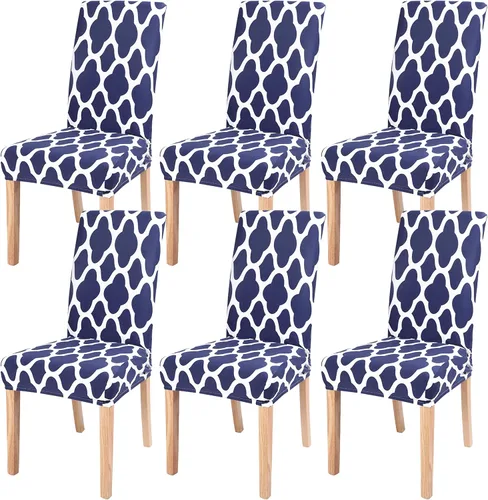 Vista 30 de SearchI Juego de 2 fundas elásticas para sillas Parsons de comedor, fundas elásticas con estampado de elastano, extraíbles, lavables, fundas
