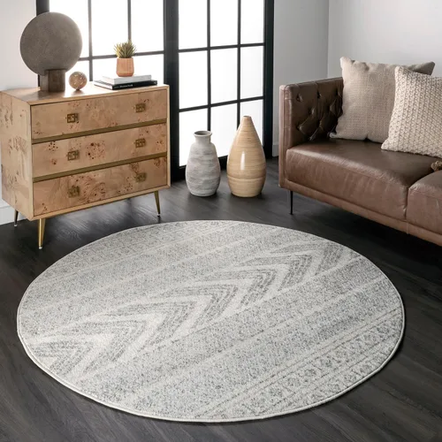 Vista 13 de nuLOOM Shaina - Alfombra tribal para pasillo, 2 pies 8 pulgadas x 8 pies, gris, rectangular