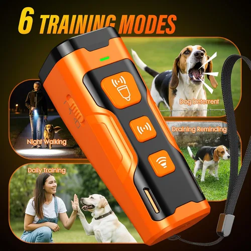 Vista 5 de Dispositivo disuasorio de ladridos de perro YUYQA, 3 dispositivos Naranja