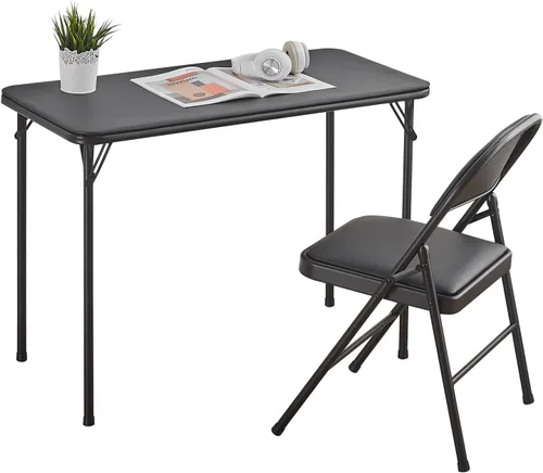 Vista 7 de BOOSDEN Mesa plegable estrecha de 36 x 18 pulgadas, pequeña mesa plegable
