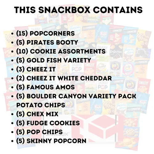 Vista 2 de Paquete variado de cuidado de papas fritas y galletas de oficina (70 unidades) por Snack Box ideal para vacaciones del día del padre, profesores