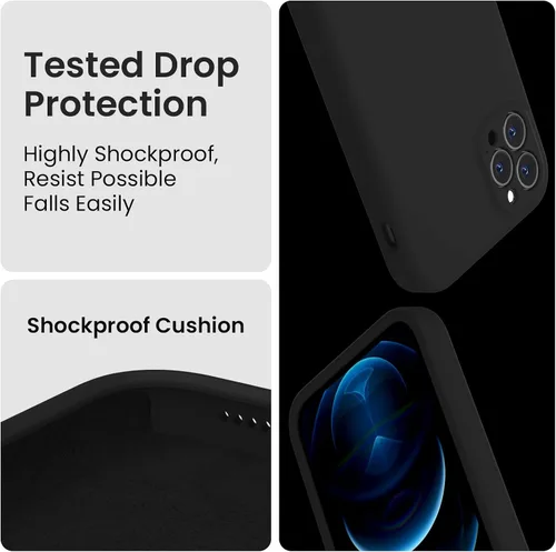 Vista 4 de Cordking Funda compatible con iPhone 11 Pro Max, funda de silicona [protección de cámara] Funda mejorada para teléfono con forro de microfibra suave