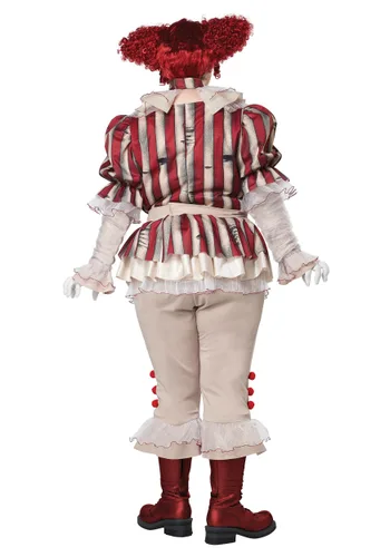 Vista 2 de Disfraz de Payaso Sádico para Mujer Talla Plus Multicolor