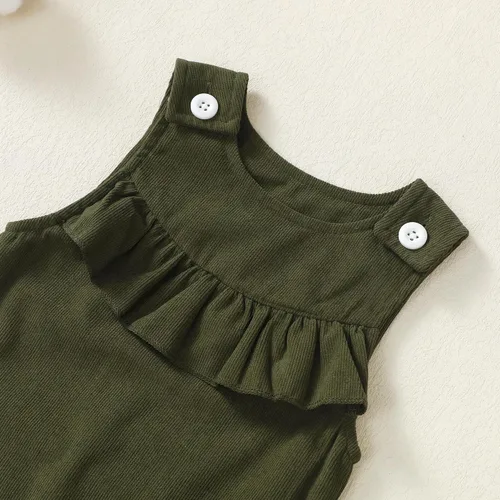 Vista 6 de Saeaby Ropa de bebé para niñas pequeñas, overol de mezclilla, overoles de mezclilla, ropa para bebés y niñas
