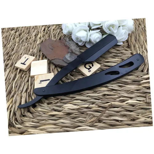 Vista 2 de Cabilock 2 unids Barber Foil Shaver Portable Acero Inoxidable Recta Razor Fácil de Abrir Guardia