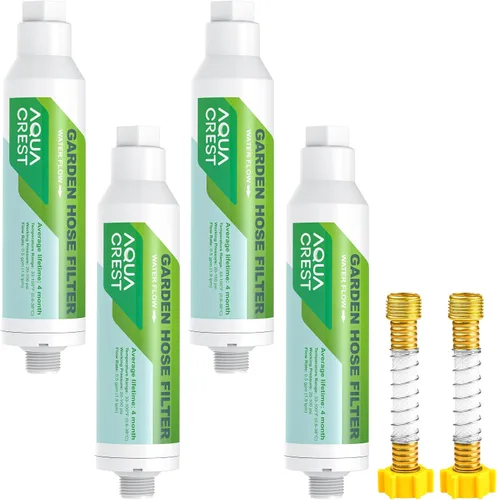 Vista 10 de AQUA CREST Filtro de agua para manguera de jardín para plantas, reduce en gran medida el cloro, el olor, mejora la salud de las plantas, ideal