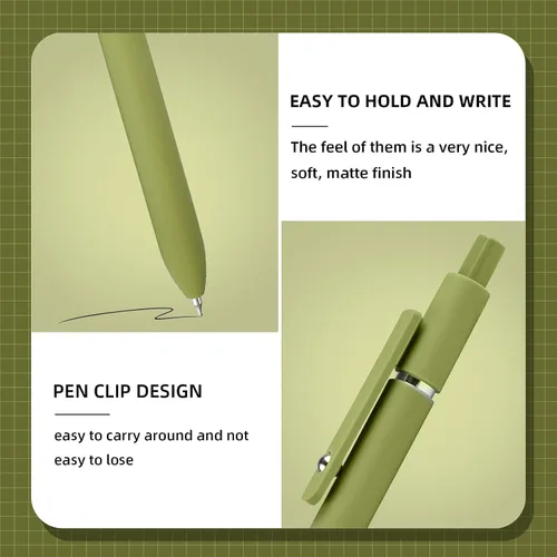 Vista 5 de YOXMJDB Bolígrafos de gel, 10 piezas de 0.5 mm de punta fina, bolígrafos de escritura suave de alta gama, bolígrafos de tinta negra para diario
