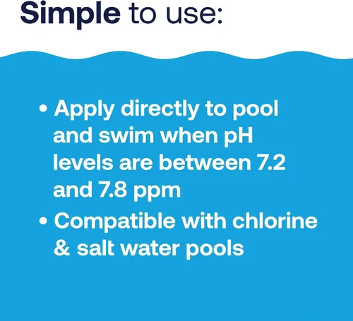 Vista 5 de HTH Pool Care pH Down, Reduce el pH, Químico para Piscina, 5 Libras