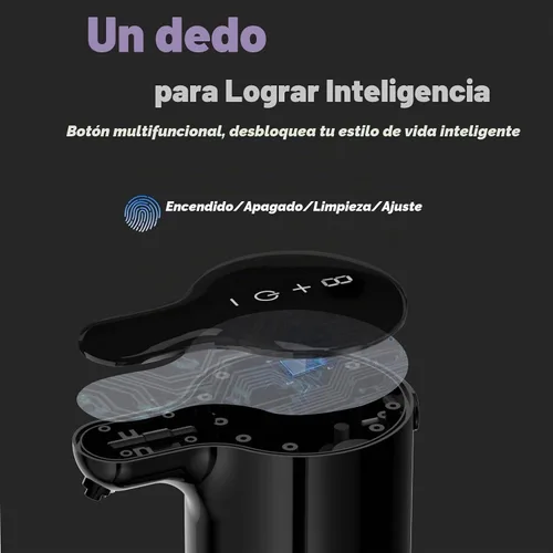 Vista 7 de Dispensador de jabón líquido automático YIKHOM, dispensador de jabón para platos con control de volumen ajustable de 8, 15.37 fl oz/450mL