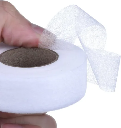 Vista 2 de Outus Cinta adhesiva para planchar en el dobladillo, cinta de dobladillo de fusión para pantalones cada 27 yardas, paquete de 2