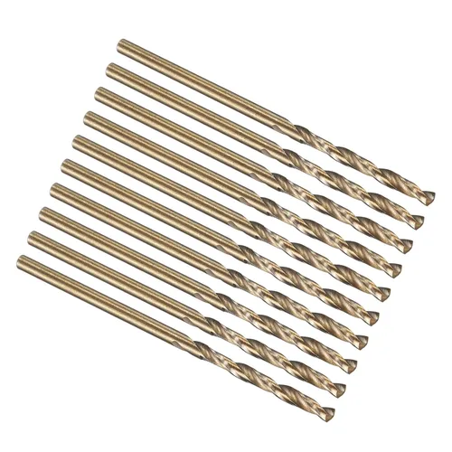Vista 213 de PATIKIL Broca Jobber de 0.039 in, vástago recto M35 cobalto 5% acero de alta velocidad 135° acabado dorado para metal duro de acero inoxidable - 2