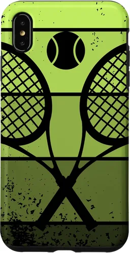 Vista 11 de Raqueta de jugador de tenis con cancha de pelota de tenis Vintage Retro Case para iPhone 17
