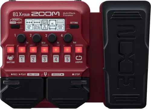 Vista 9 de Zoom B1 Four - Pedal procesador de multiefectos para bajo, con más de 60 efectos incorporados, modelado de amplificador, looper, sección rítmica