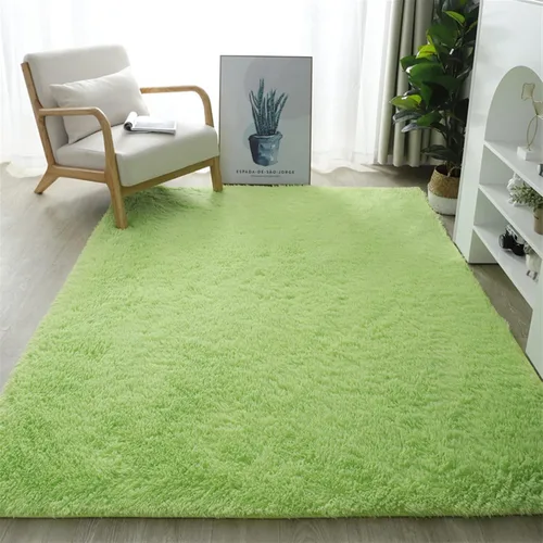 Vista 23 de Lifup Alfombra rectangular esponjosa para sala de estar o dormitorio, color Naranja