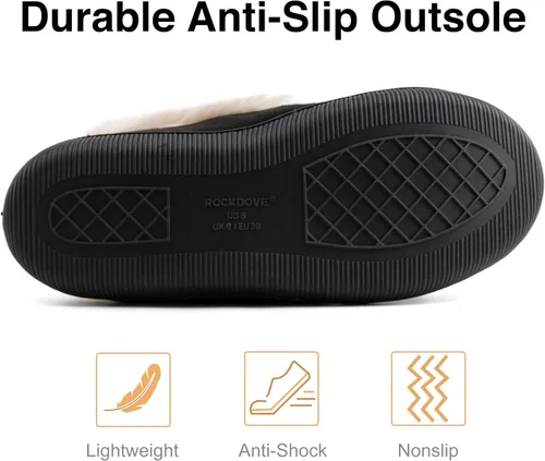 Vista 6 de RockDove Pantuflas estilo mocasín con purpurina Caroline para mujer