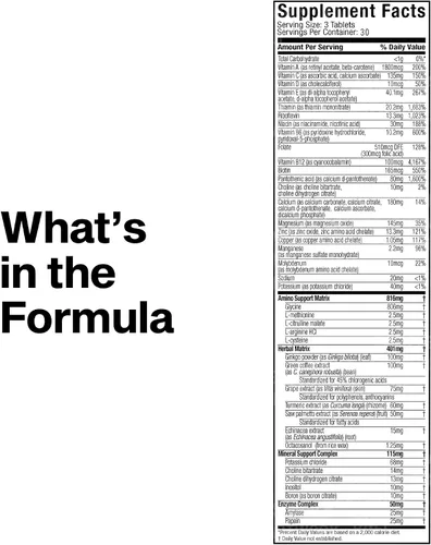 Vista 7 de MuscleTech Platinum Multivitamins para Hombres y Mujeres - Suplemento Multivitamínico para Apoyo Inmunológico - 18 Vitaminas y Minerales, Vitamina A