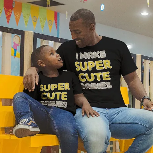 Vista 3 de Father's Day Dad and Son Matching Outfits Clothes I Make Super Cute Babies - Super Cute Baby