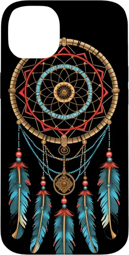 Vista 15 de Dreamcatcher Native American Indian Feathers Tribal Boho Case for iPhone 17