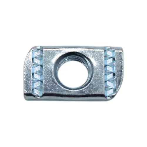 Vista 3 de Tuercas de canal de corte, tuerca de 1/2"-13 sin resorte engrosada con chapado en zinc, uso en Unistruts (paquete de 10)