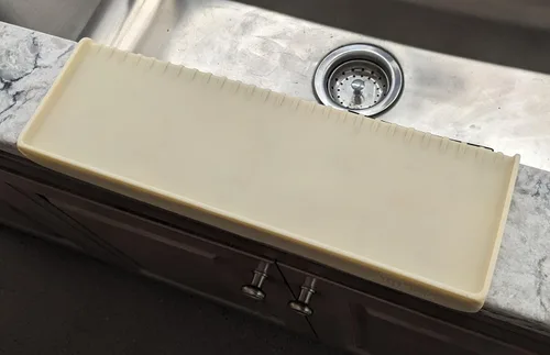 Vista 6 de SiliSink - Protector de borde de silicona para fregadero de cocina, se adapta a 3.75 a 4 pulgadas de ancho, el protector de bordes de silicona