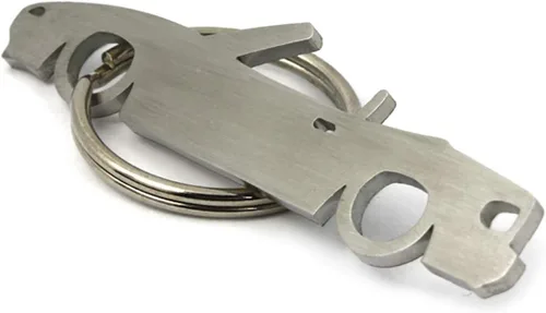 Vista 3 de Boostnatics Llavero de silueta compatible con llavero Miata MX-5, Acero inoxidable
