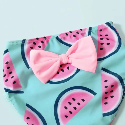Vista 6 de LYSMuch 3Mo-2T - Traje de baño para niñas pequeñas, traje de baño de 3 piezas con borlas y borlas