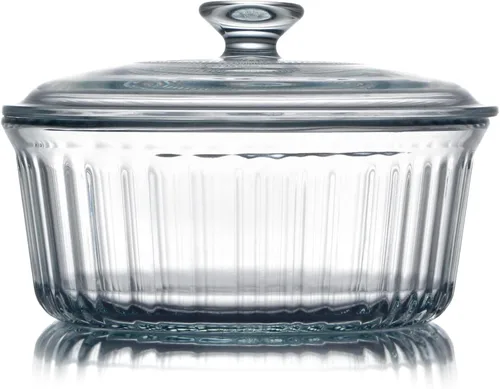 Vista 8 de NUTRIUPS Cacerola de vidrio ovalada de 1.9QT con tapa de vidrio, vidrio borosilicato, cacerola ovalada para horno, plato de hornear con tapa