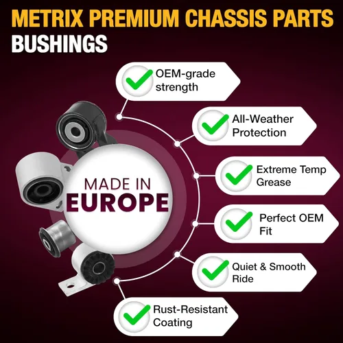 Vista 4 de Metrix Premium Chassis Parts - Buje del brazo de control delantero para Audi TTS Quattro 2.0L L4 2014-2015 L4 2014-2015, Front
