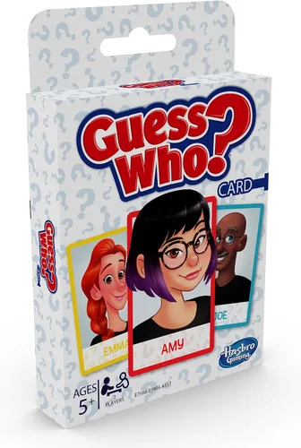 Vista 5 de Hasbro Gaming ¿Quién es Quién? Juego de cartas para niños, juego de adivinanzas para 2 jugadores, actividades divertidas de verano, elementos