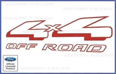 Vista 3 de Adhesivos Offroad 4x4 para Ford Ranger (1997-2012) Negro (Brillo) - CB