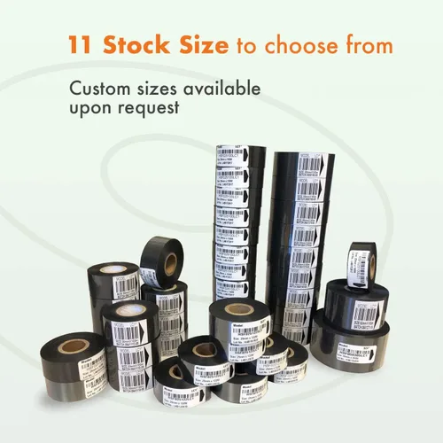 Vista 4 de 24 rollos de cinta de transferencia térmica Wolfbarco de 1 pulgada x 400 pies (0.984 in x 400.3 ft), lámina de codificación de estampado en caliente