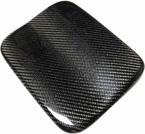 Vista 2 de Cubierta de puerta de gas combustible de fibra de carbono para Subaru Impreza WRX STi 2002-2007 Negro