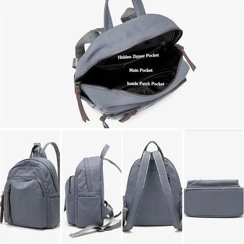 Vista 3 de FANDARE - Mochila para mujer, estilo informal, para niñas, Negro), CC-AA006