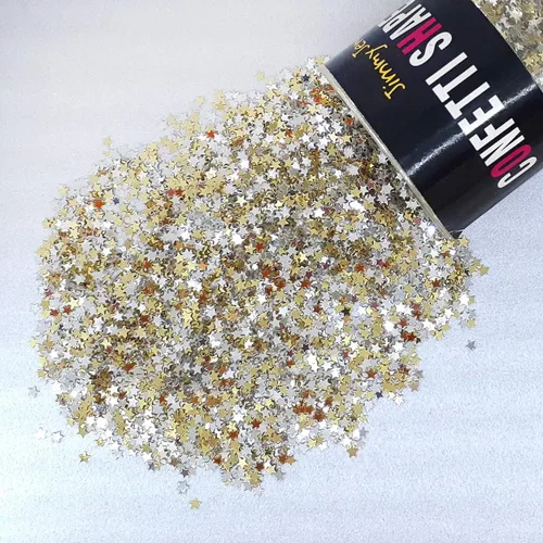 Vista 7 de Confetti Star 1/8" Gold - Paquete al por menor #9933 QS0
