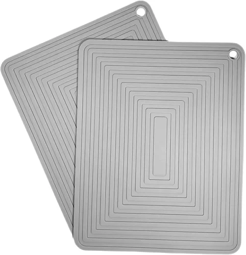 Vista 14 de Juego de salvamanteles de silicona, salvamanteles para platos calientes, ollas y sartenes calientes, 9 x 12 pulgadas, almohadillas calientes de A