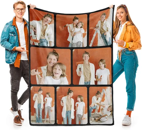 Vista 23 de inkArts Mantas personalizadas con foto, manta personalizada con mi propia foto, mantas personalizadas con imagen, regalos personalizados