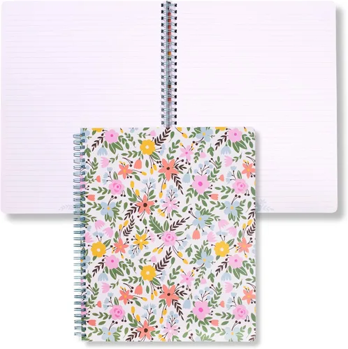 Vista 17 de Steel Mill & Co - Lindo cuaderno de espiral grande con rayas universitarias, 11 x 9.5 pulgadas con tapa dura duradera y 160 páginas forradas, puntos