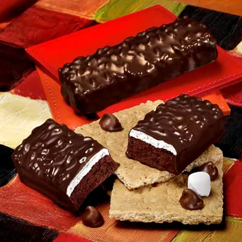 Vista 4 de Nutmeg State Nutrition Barras altas en proteínas, 7 porciones por caja (1 caja (7 porciones), chocolate negro S'mores)
